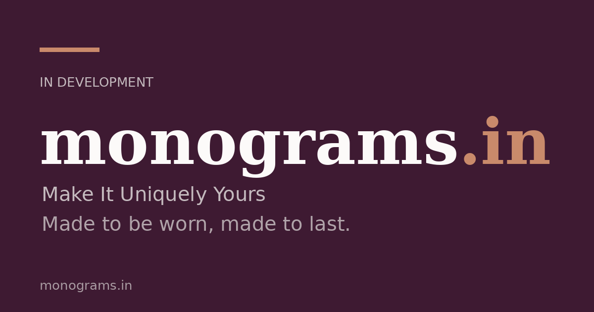 Link preview image for monograms.in